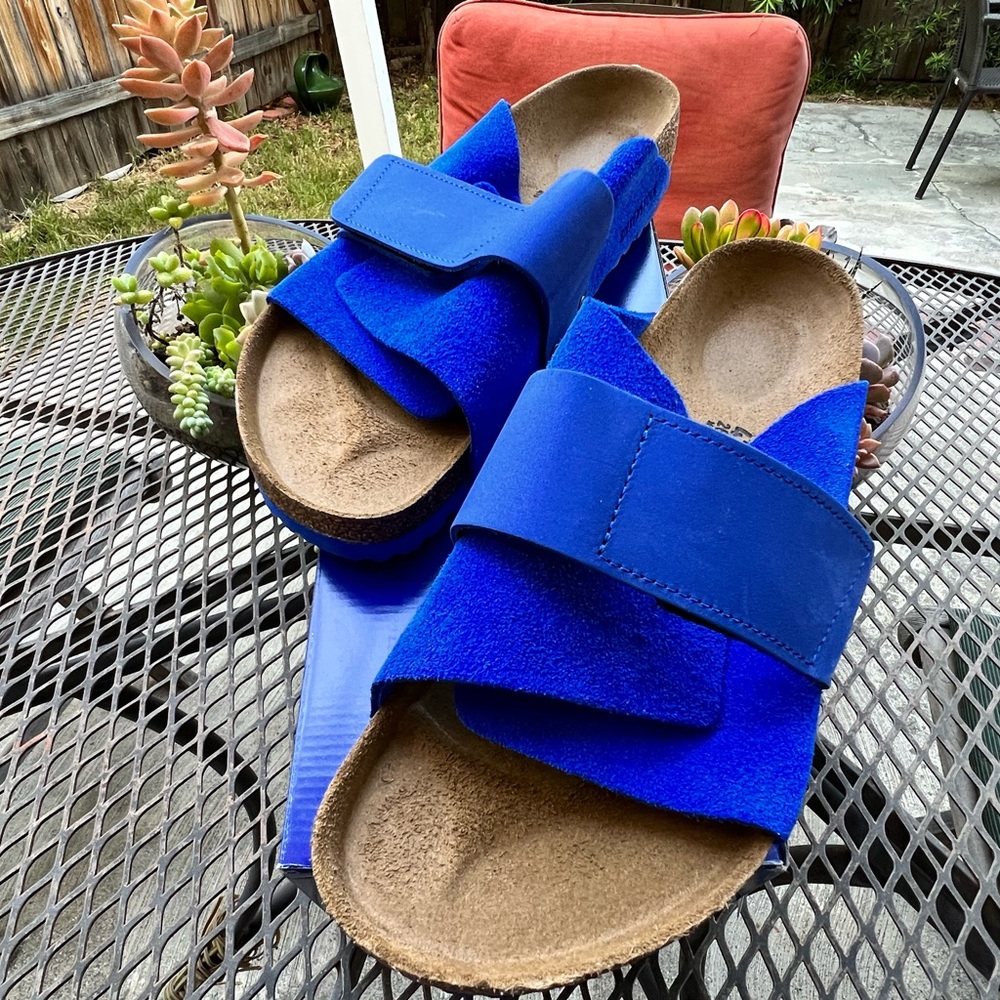 Kyoto Birkenstock NEW IN BOX - RARE Ultra Blue Suede - Size 43